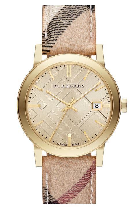 ladies gold burberry watch|burberry gold watch nordstrom.